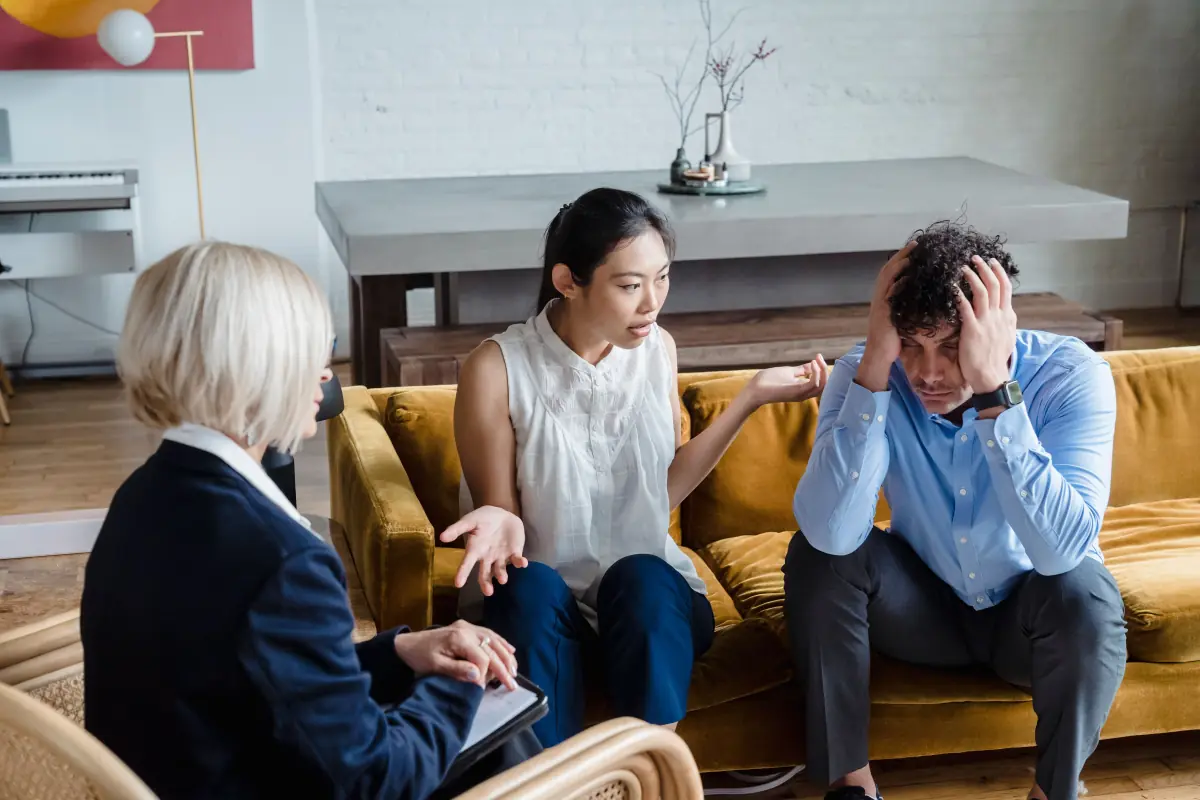 Marriage counseling in Tampa FL with a licensed therapist helping a couple navigate conflict